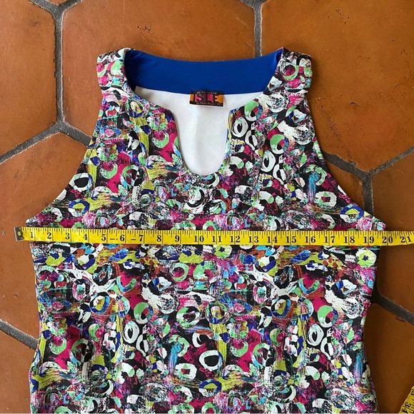 Isle Melis Kozan Scuba Dress Art To Wear Resort Cruise Stretch Mini Size Large L - Picture 9 of 9